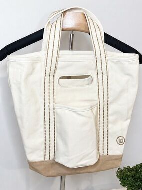 Wantable - Canvas Tote Bag Cream & Taupe Utility Shopper